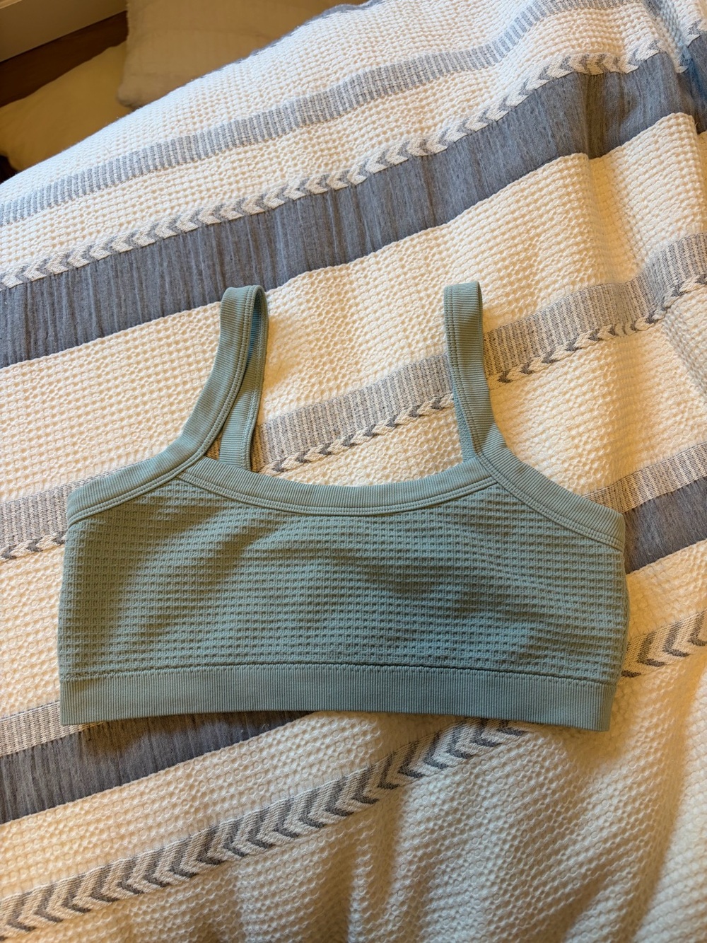 Garage Sage Green Seamless Crop Bralette